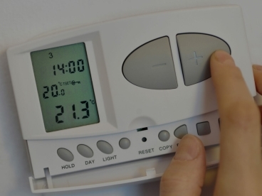 a person pressing a right switch
