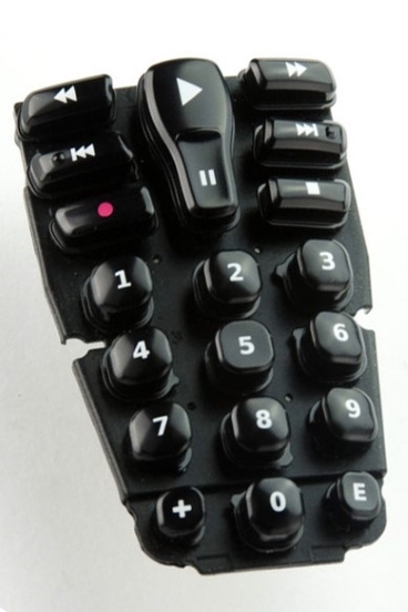 A silicone black keypad