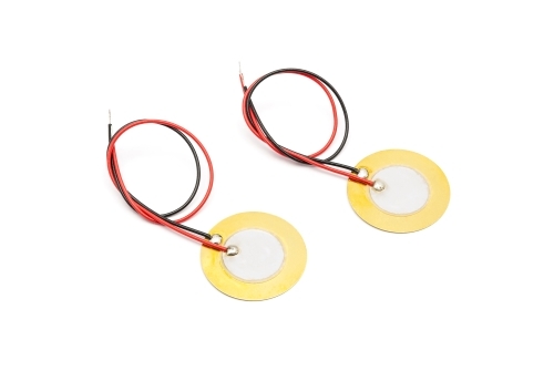 piezoelectric buzzer and sensor with lead wire