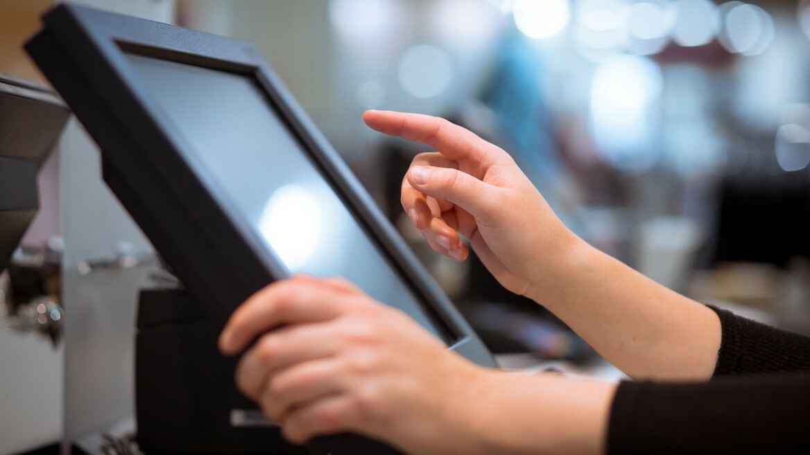 cash regsiter with touch screen to process payment
