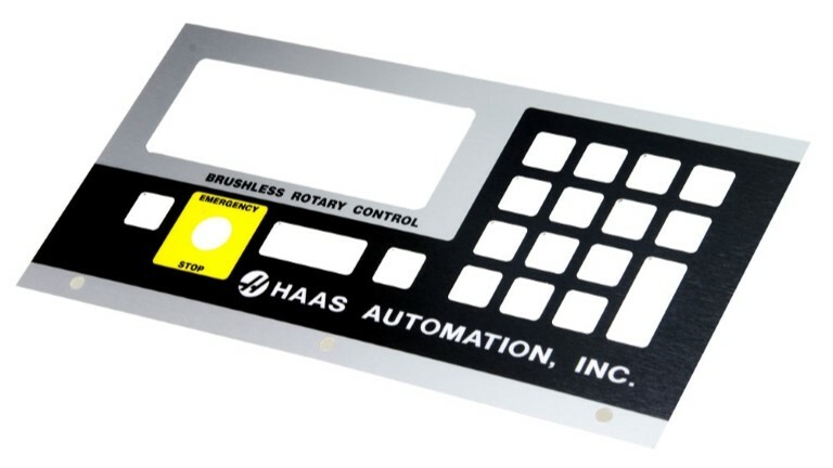 haas aluminum panel with anodized and screen printing colors