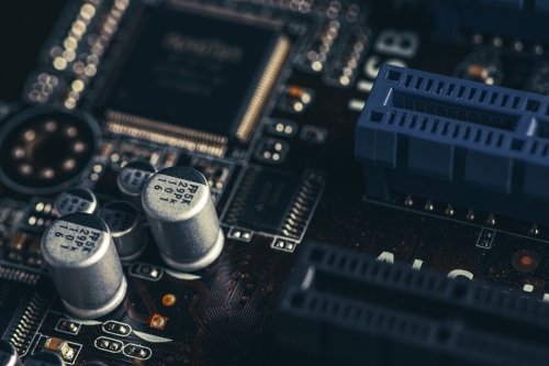 CPU power supply circuit, mosfets, solid-state capacitors, and other components