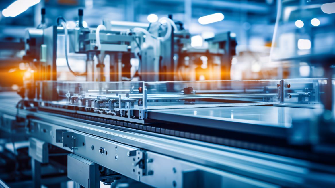 Clean assembly line illustrating improved manufacturing productivity