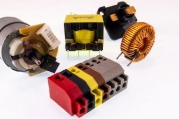 a manufactured part with wires