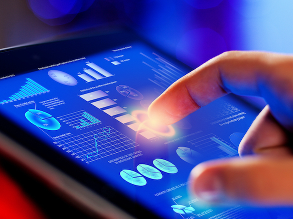 LCD display on a tablet