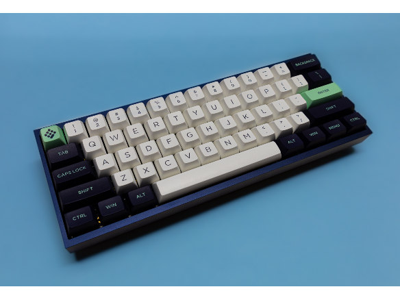 traditional mechanical keyboard for computer black and white keys